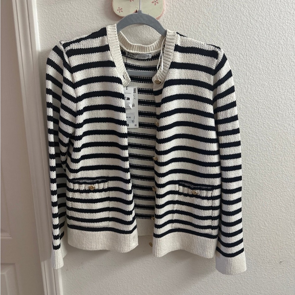 NWT Zara Striped Cardigan